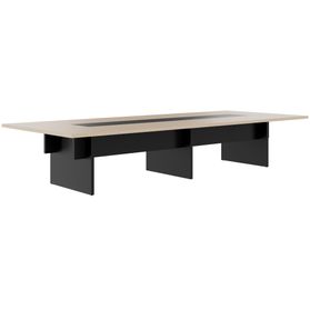 BRALCO SILE Konferenztisch | 3200 - 4800 mm (6 - 20 Personen), Mitteleinsatz, Eiche