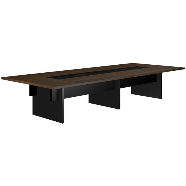BRALCO SILE Konferenztisch | 3200 - 4800 mm (6 - 20 Personen), Mitteleinsatz, Nussbaum BRALCO SILE Konferenztisch | 3200 - 4800 mm (6 - 20 Personen), Mitteleinsatz, Nussbaum