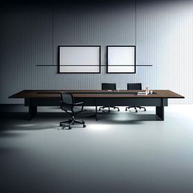 BRALCO SILE Konferenztisch | 3200 - 4800 mm (6 - 20 Personen), Mitteleinsatz, Nussbaum