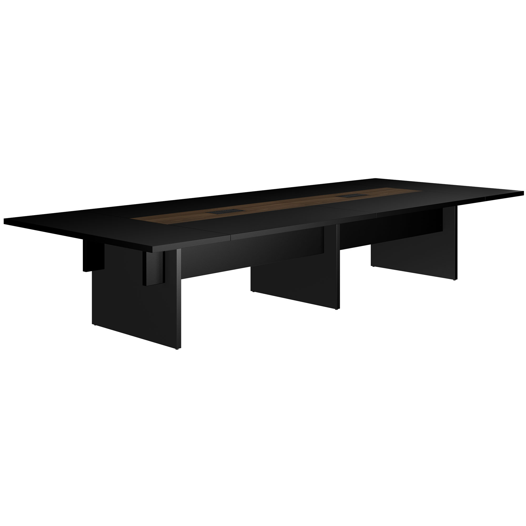 BRALCO SILE Konferenztisch | 3200 - 4800 mm (6 - 20 Personen), Mitteleinsatz, Schwarz - 1 Main Image
