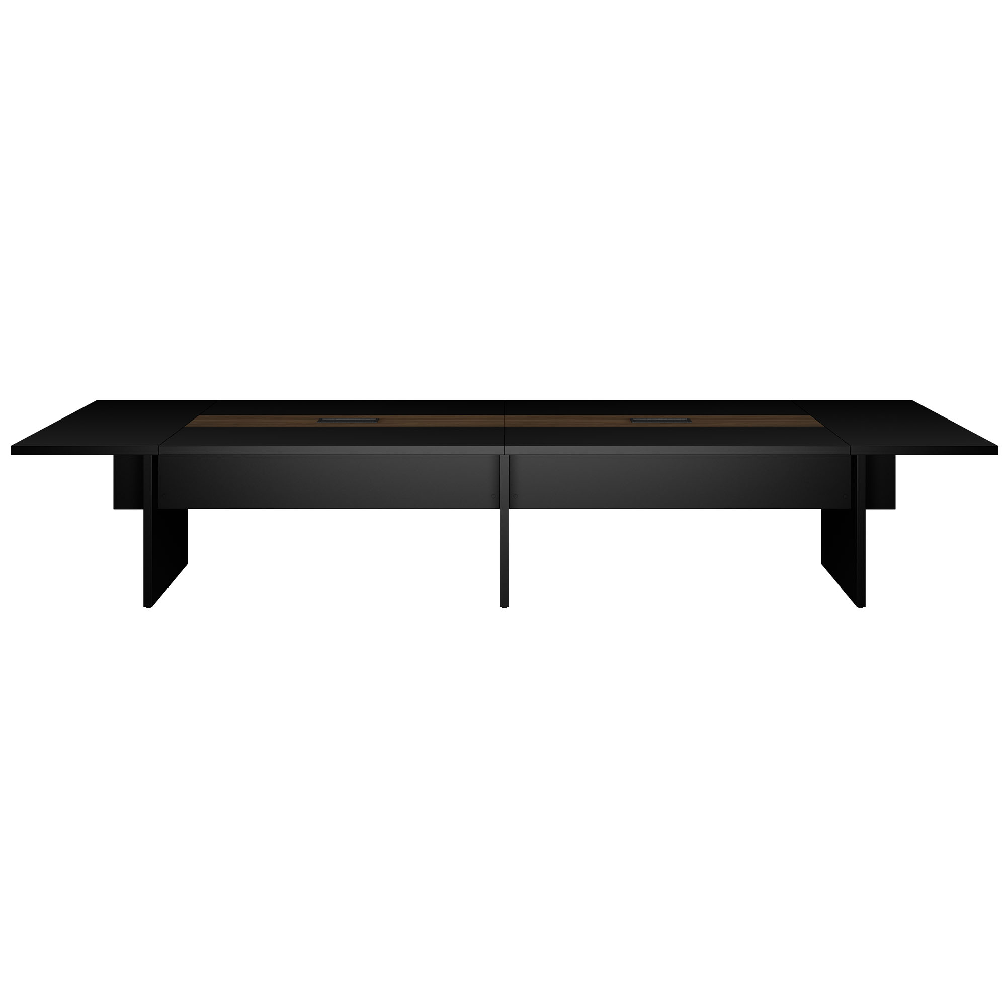 BRALCO SILE Konferenztisch | 3200 - 4800 mm (6 - 20 Personen), Mitteleinsatz, Schwarz - 2 Main Image