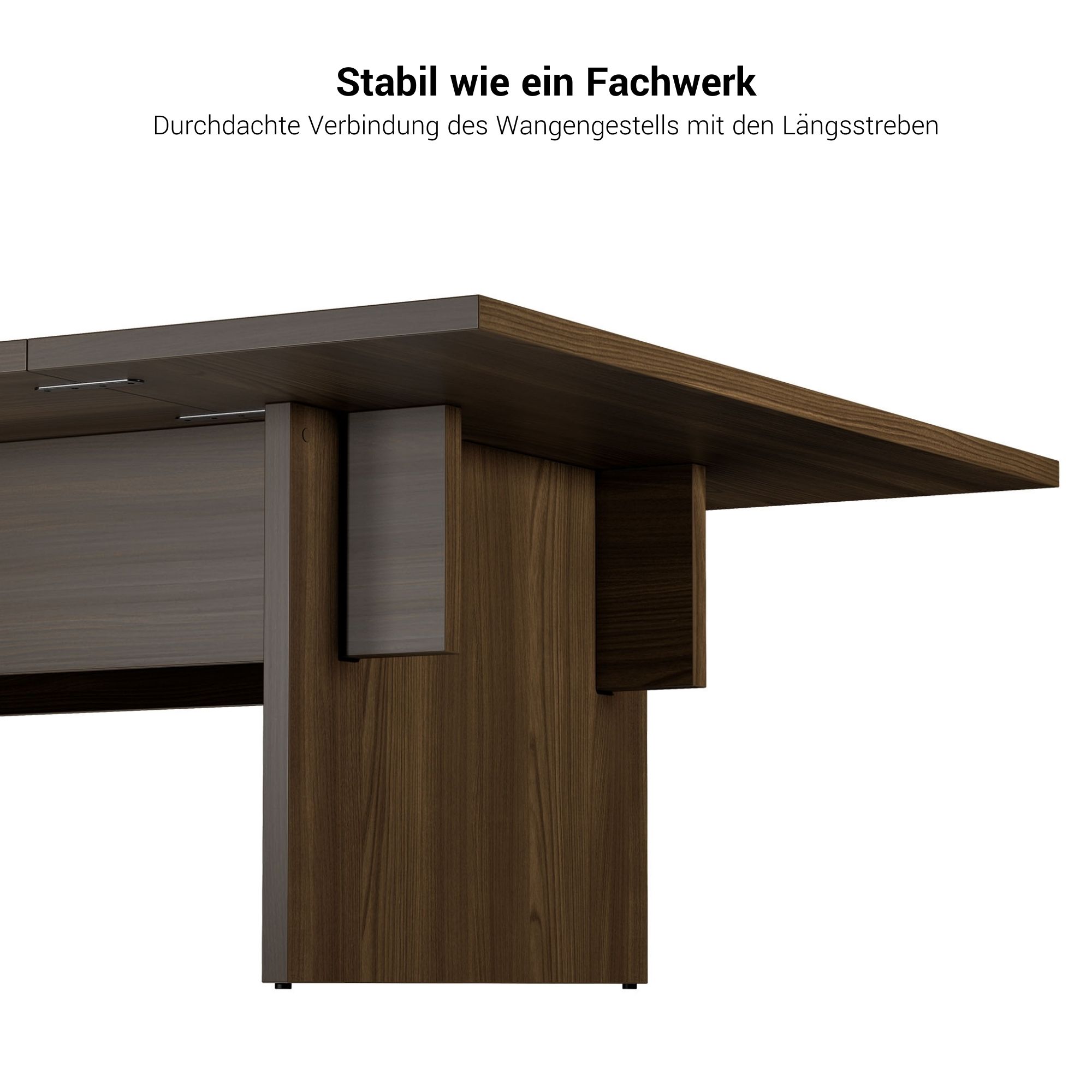 BRALCO SILE Konferenztisch | 3200 - 4800 mm (6 - 20 Personen), Mitteleinsatz, Schwarz - 6 Main Image