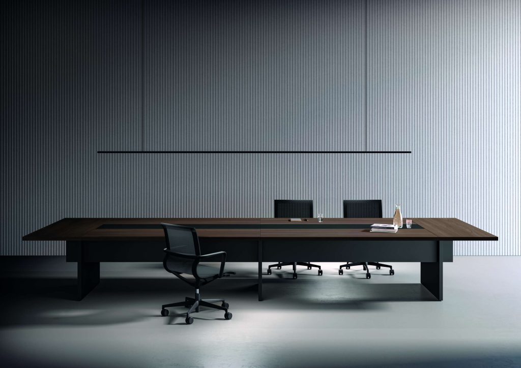 BRALCO SILE Konferenztisch | 3200 - 4800 mm (6 - 20 Personen), Mitteleinsatz, Schwarz - 10 Main Image