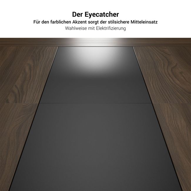 BRALCO SILE Konferenztisch | 3200 - 4800 mm (6 - 20 Personen), Mitteleinsatz, Schwarz BRALCO SILE Konferenztisch | 3200 - 4800 mm (6 - 20 Personen), Mitteleinsatz, Schwarz