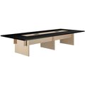 BRALCO SILE Konferenztisch | 3200 - 4800 mm (6 - 20 Personen), Mitteleinsatz, Schwarz BRALCO SILE Konferenztisch | 3200 - 4800 mm (6 - 20 Personen), Mitteleinsatz, Schwarz