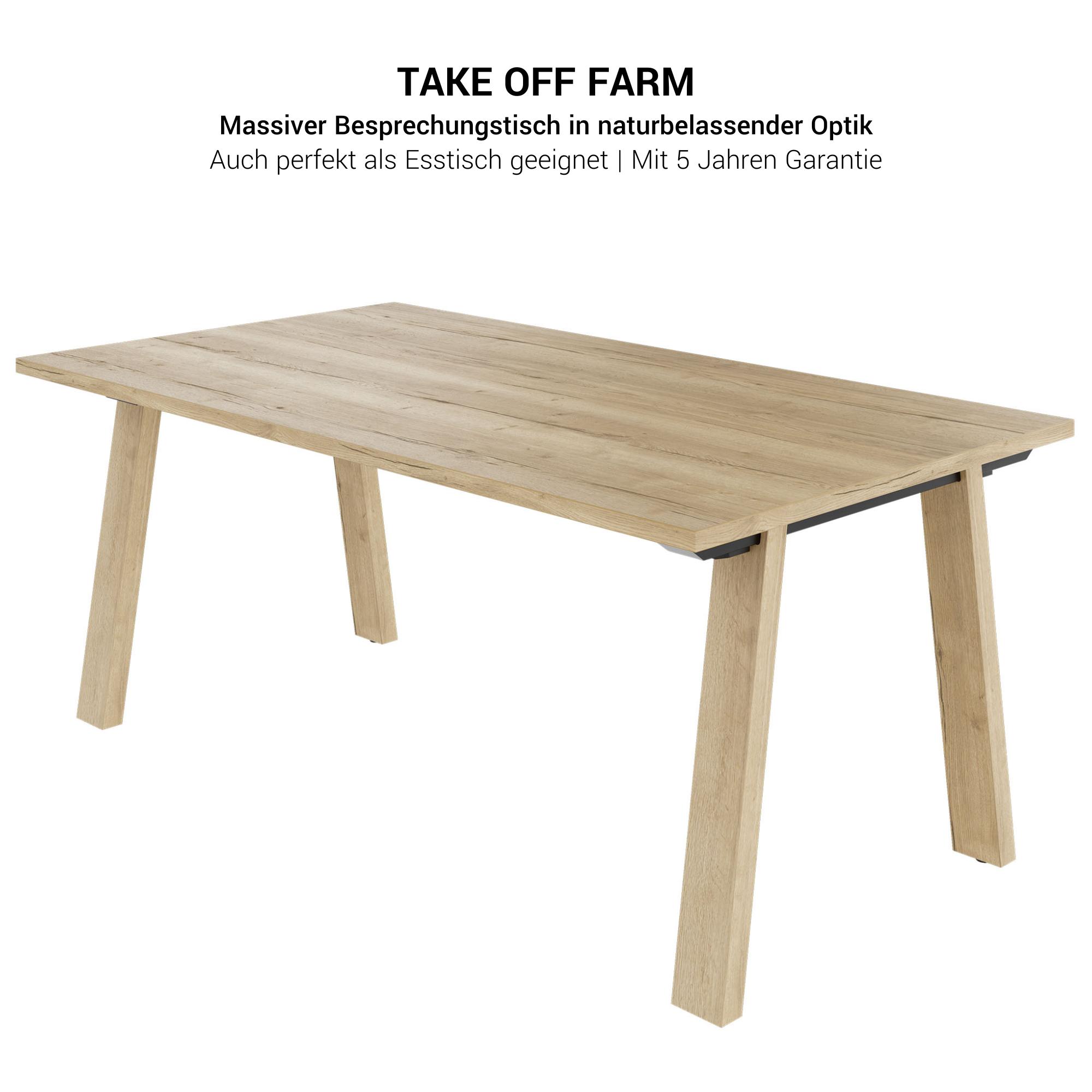 BRALCO TAKE OFF FARM meeting table | 1600 - 2000 mm (6 - 8 people), wild oak - 6 Main Image