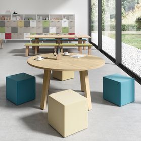 BRALCO TAKE OFF FARM Konferenztisch | Rund, 1200 - 1600 mm (5 - 8 Personen), Wildeiche