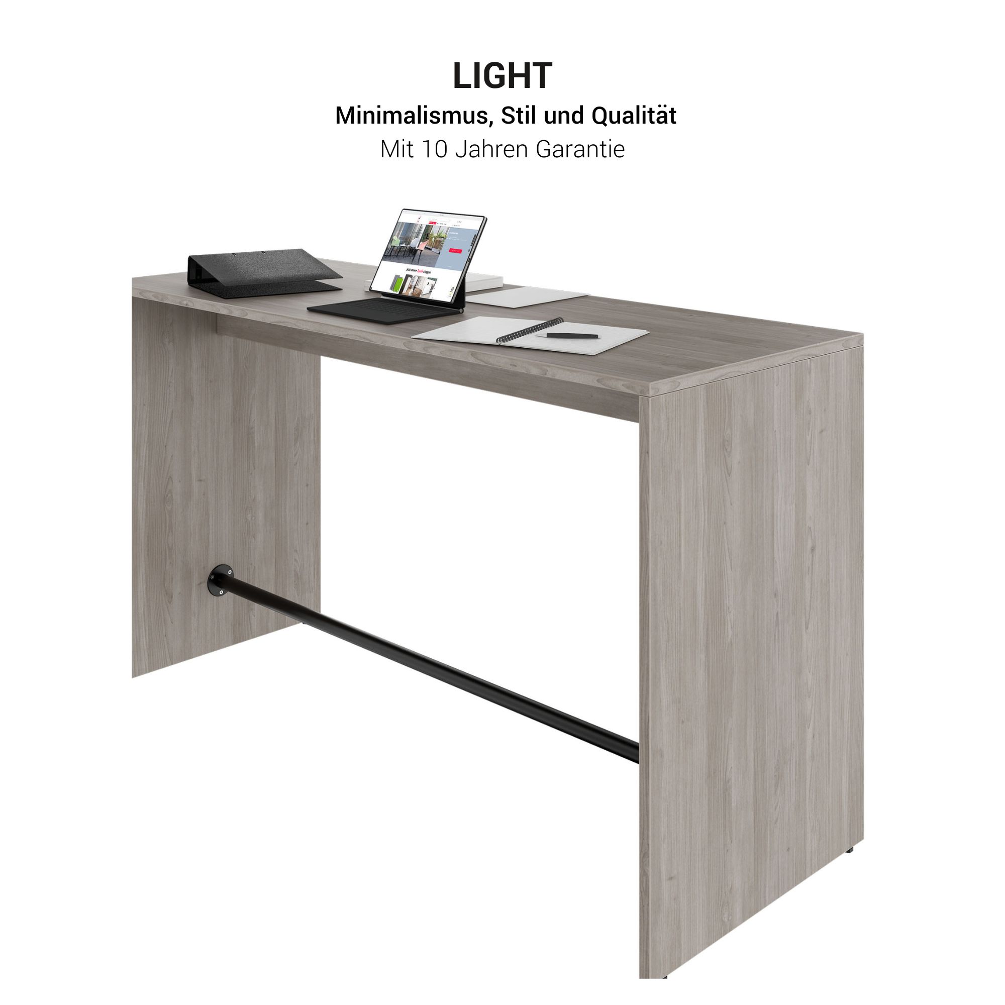 LIGHT Tabella alta | 1600 - 1800 mm, cubanite grigio - 4 Main Image