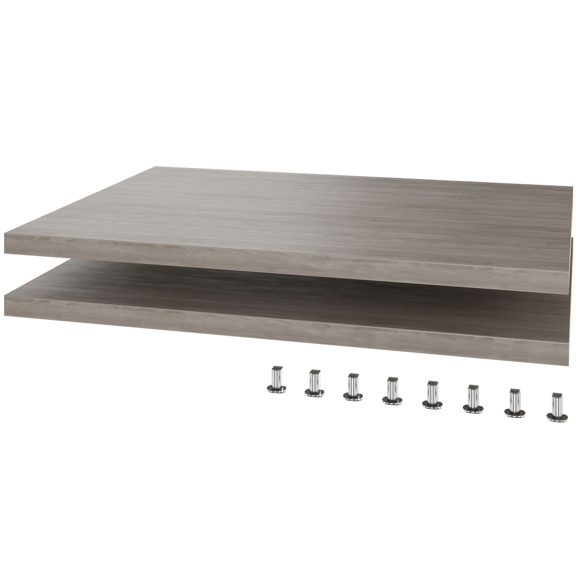 UNI Plancher du sujet pour les portes coulissantes Largeur de cabine de cabine: 1000 mm, 2 pièces, gris de chêne nord - 2 Main Image