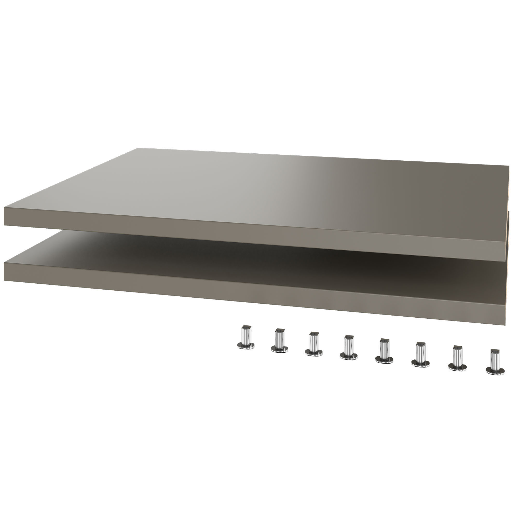 UNI Plancher du sujet pour les portes coulissantes Largeur de cabine de cabine: 1000 mm, 2 pièces, gris cubanite - 2 Main Image