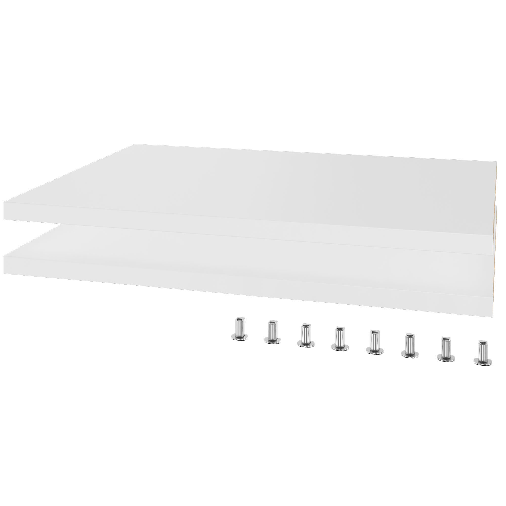 UNI Plancher du sujet pour les portes coulissantes Largeur de cabine de cabine: 1200 mm, 2 pièces, blanc - 2 Main Image