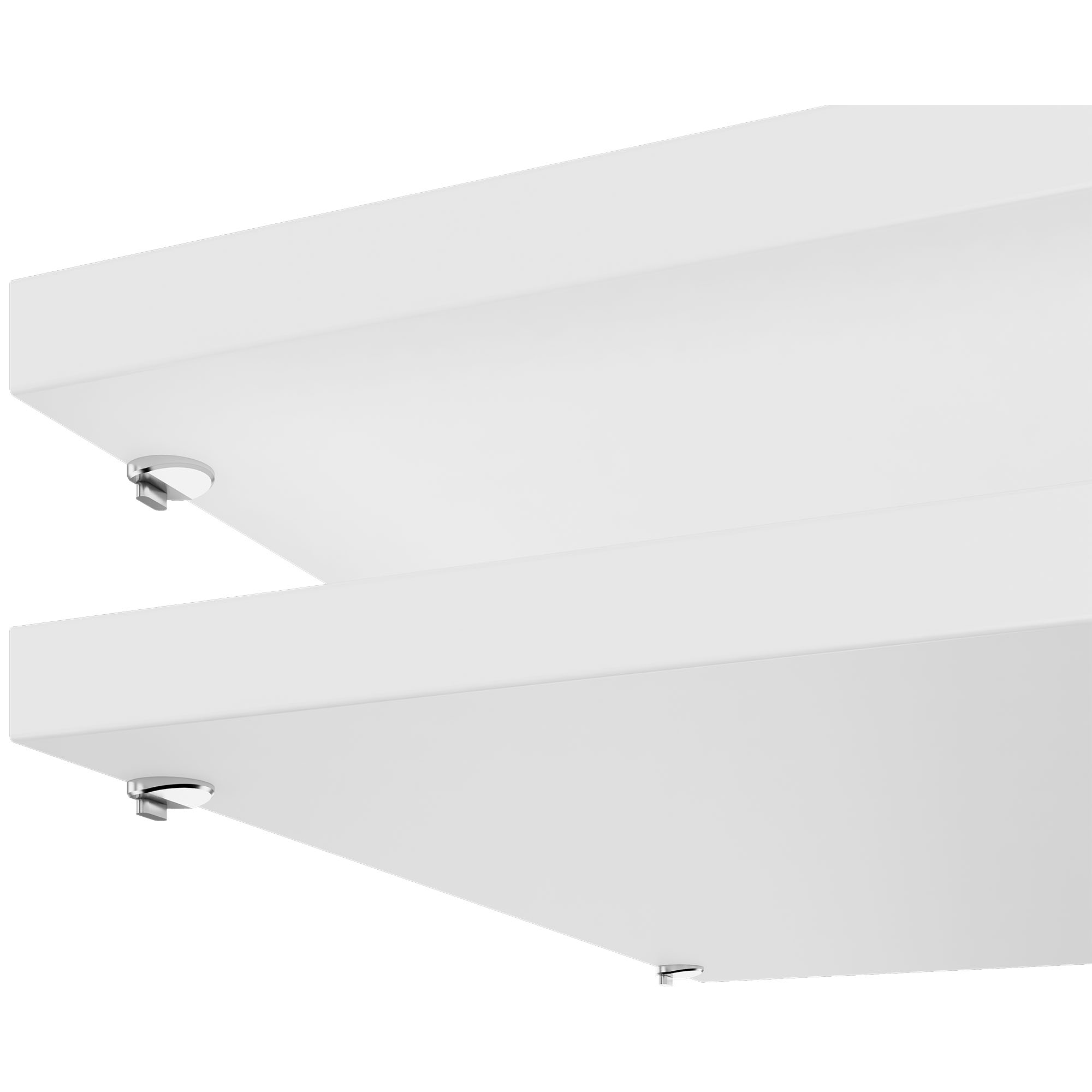 UNI Plancher du sujet pour les portes coulissantes Largeur de cabine de cabine: 1200 mm, 2 pièces, blanc - 3 Main Image