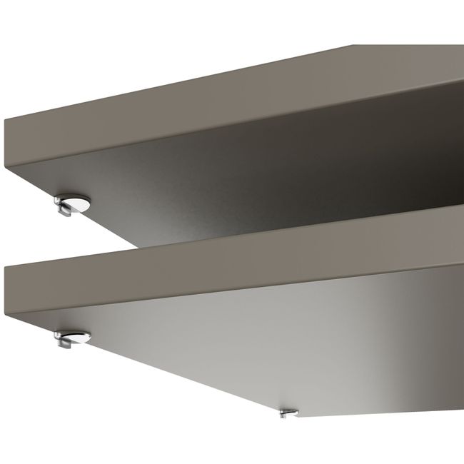 UNI Fachboden für Schiebetürenschrank | Schrankbreite: 1200 mm, 2 Stück, Cubanitgrau