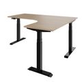 TELDRA Pro, Tableau de bureau à angle à 3 moteurs | 1800 x 1600 mm, réglable à hauteur électrique, chêne ambre - 5 Thumbnail Image