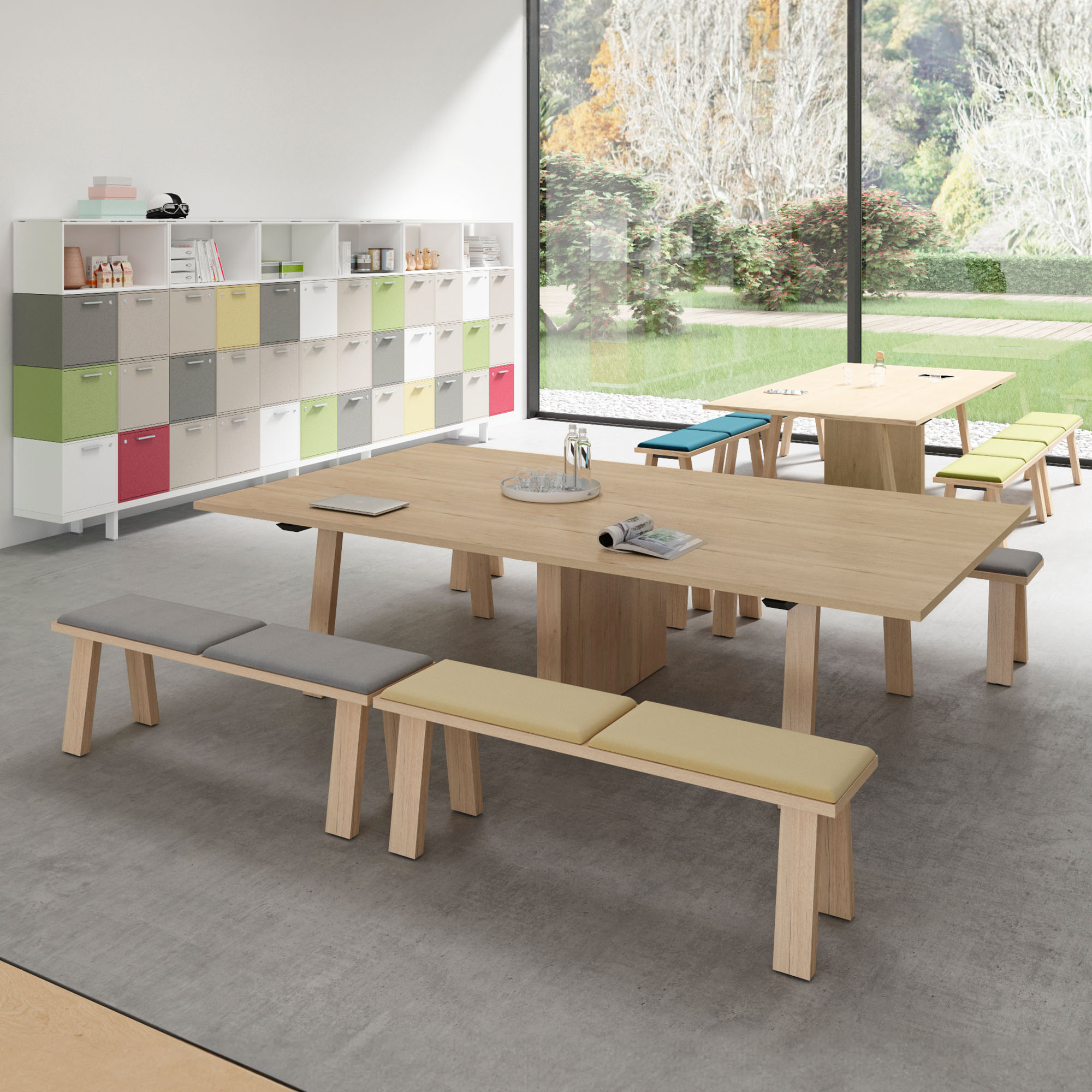 BRALCO TAKE OFF FARM Conference table | 1800 - 2760 mm (8 - 12 persons), cable flap optional, wild oak - 15 Main Image