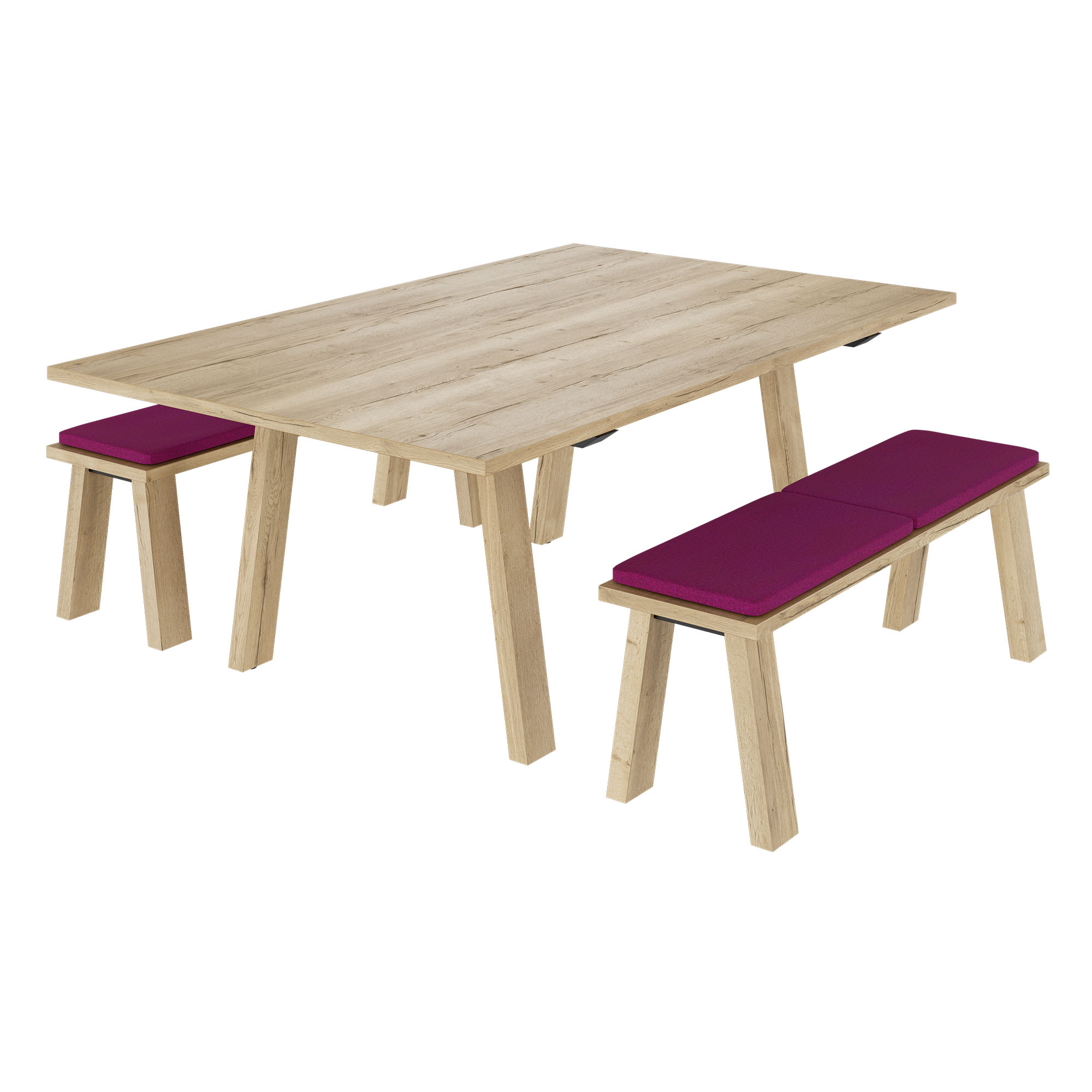 BRALCO TAKE OFF FARM Conference table | 1800 - 2760 mm (8 - 12 persons), cable flap optional, wild oak - 2 Main Image
