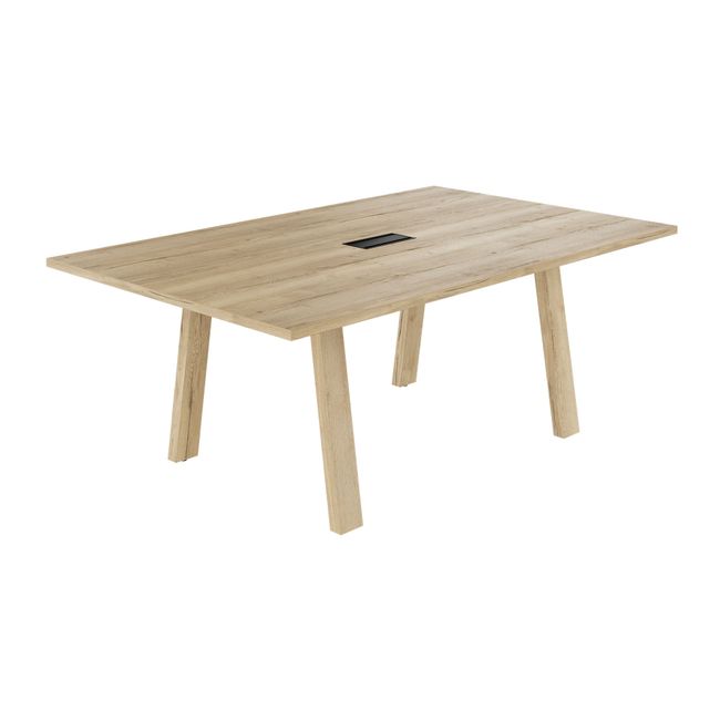 BRALCO TAKE OFF FARM Konferenztisch | 1800 - 2760 mm (8  - 12 Personen), Kabelklappe optional, Wildeiche