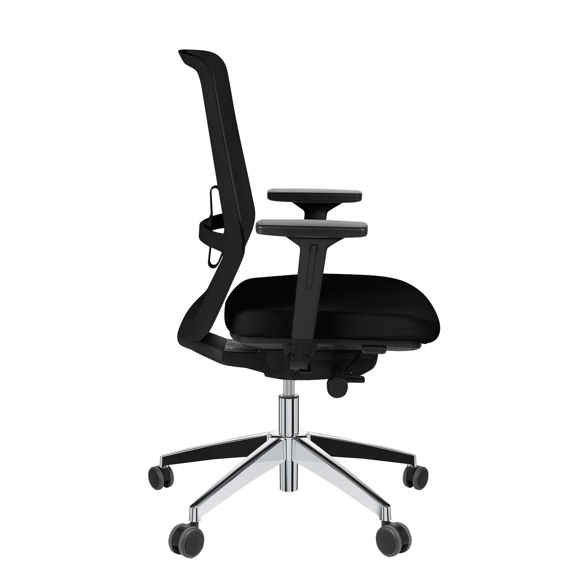 SURF Bürodrehstuhl | Synchronmechanik, 3D-Armlehnen, Schwarz / Kohlschwarz - 3 Main Image