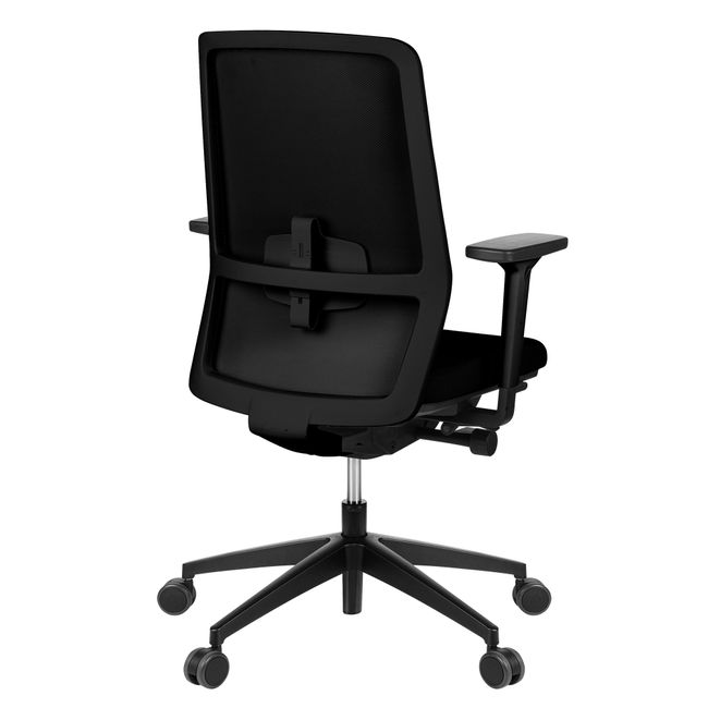 SURF Bürodrehstuhl | Synchronmechanik, 3D-Armlehnen, Schwarz / Kohlschwarz