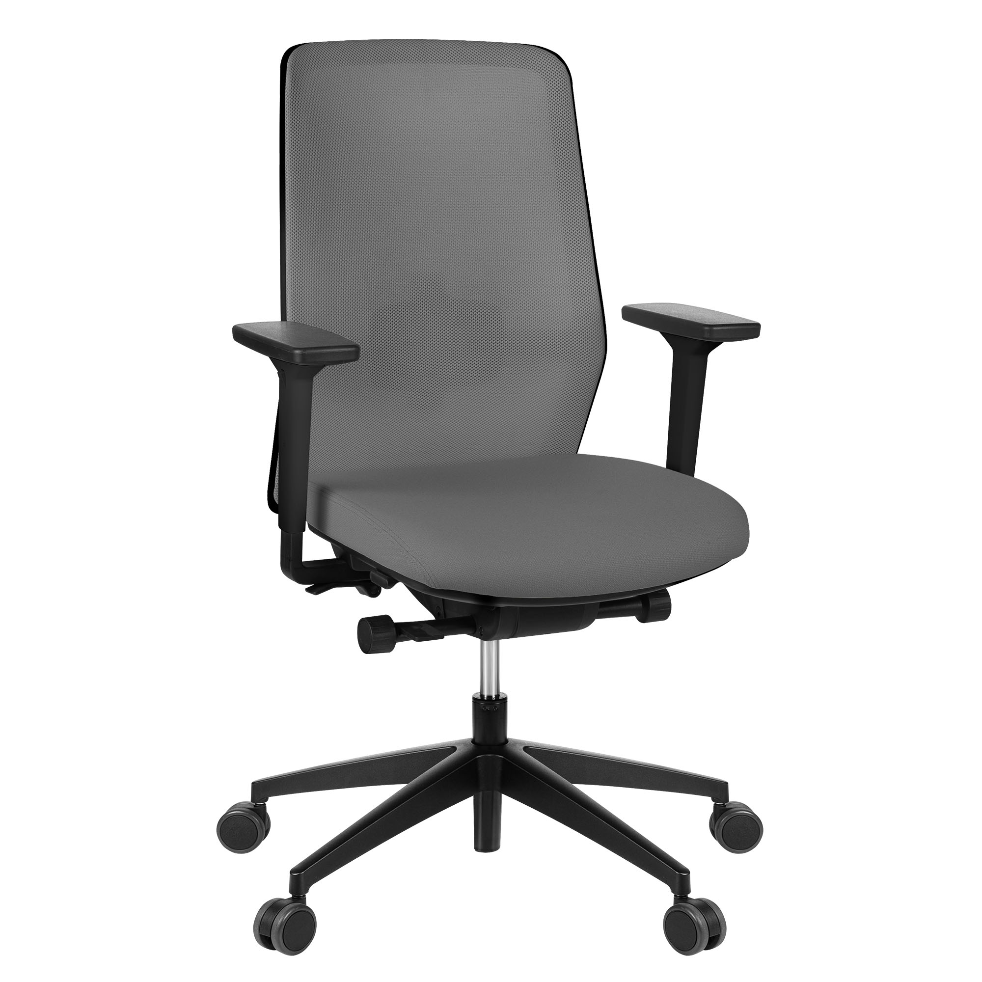 SURF office swivel chair | Synchronous mechanism, 3D armrests, brown-gray / metal gray - 3 Main Image