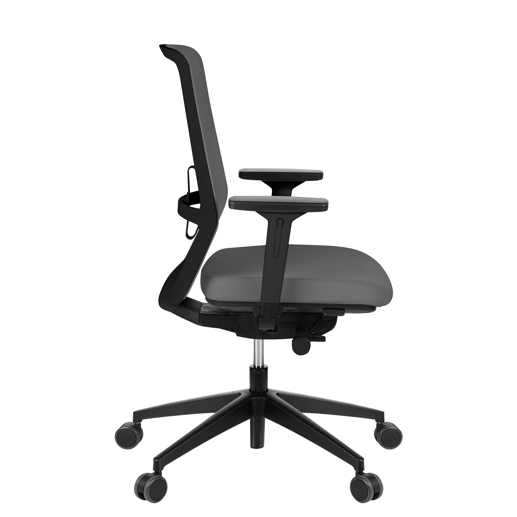 SURF office swivel chair | Synchronous mechanism, 3D armrests, brown-gray / metal gray - 4 Main Image