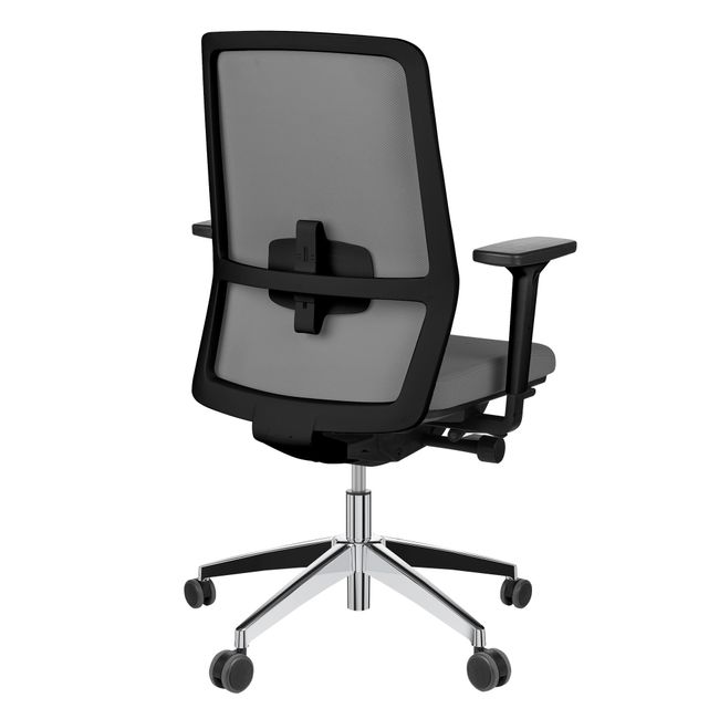 SURF Bürodrehstuhl | Synchronmechanik, 3D-Armlehnen, Braun-Grau / Metallgrau - 4 Main Image