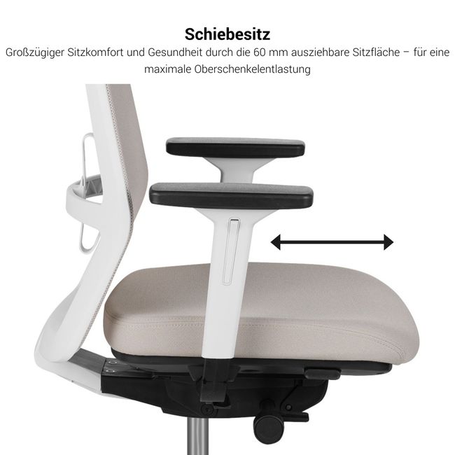 SURF Bürodrehstuhl | Synchronmechanik, 3D-Armlehnen, Cappuchino / Baumwollgrau SURF Bürodrehstuhl | Synchronmechanik, 3D-Armlehnen, Cappuchino / Baumwollgrau