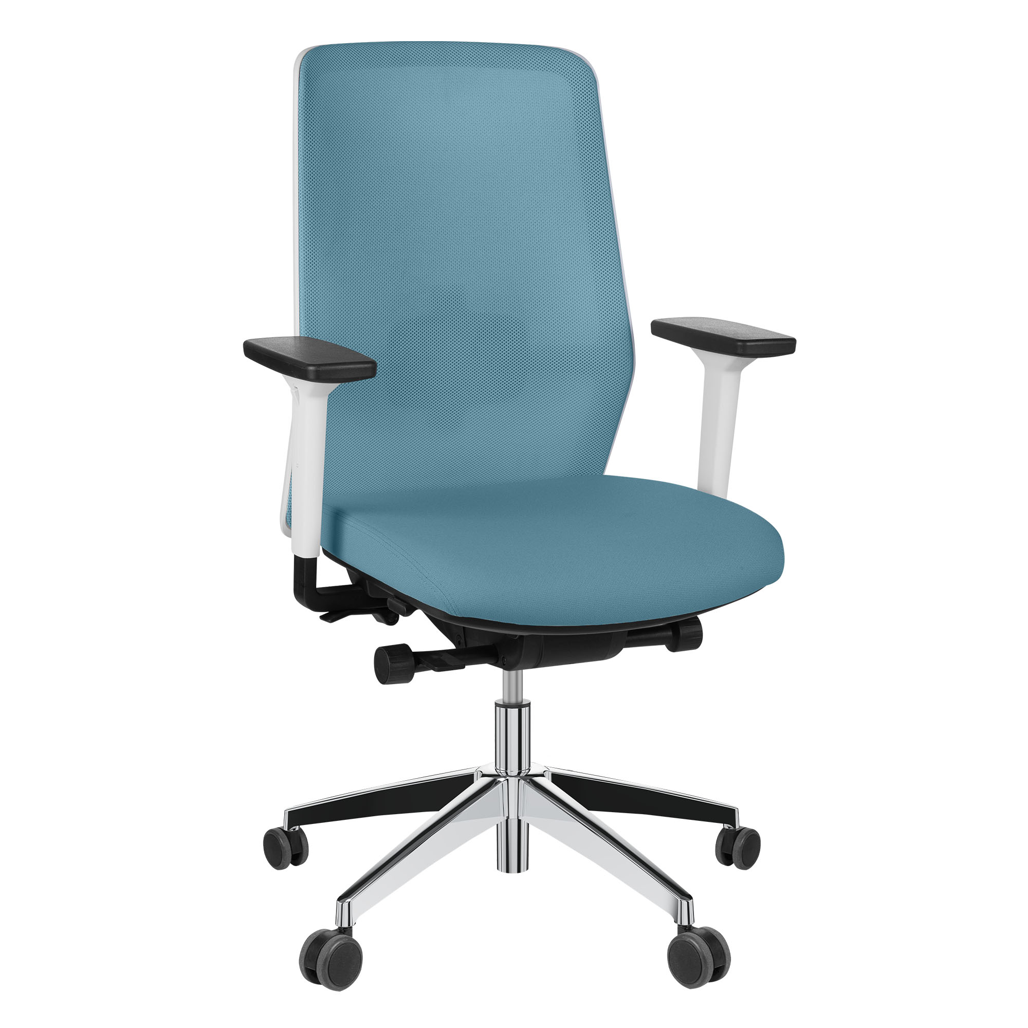 SURF Bürodrehstuhl | Synchronmechanik, 3D-Armlehnen, Himmelblau / Azurblau - 1 Main Image