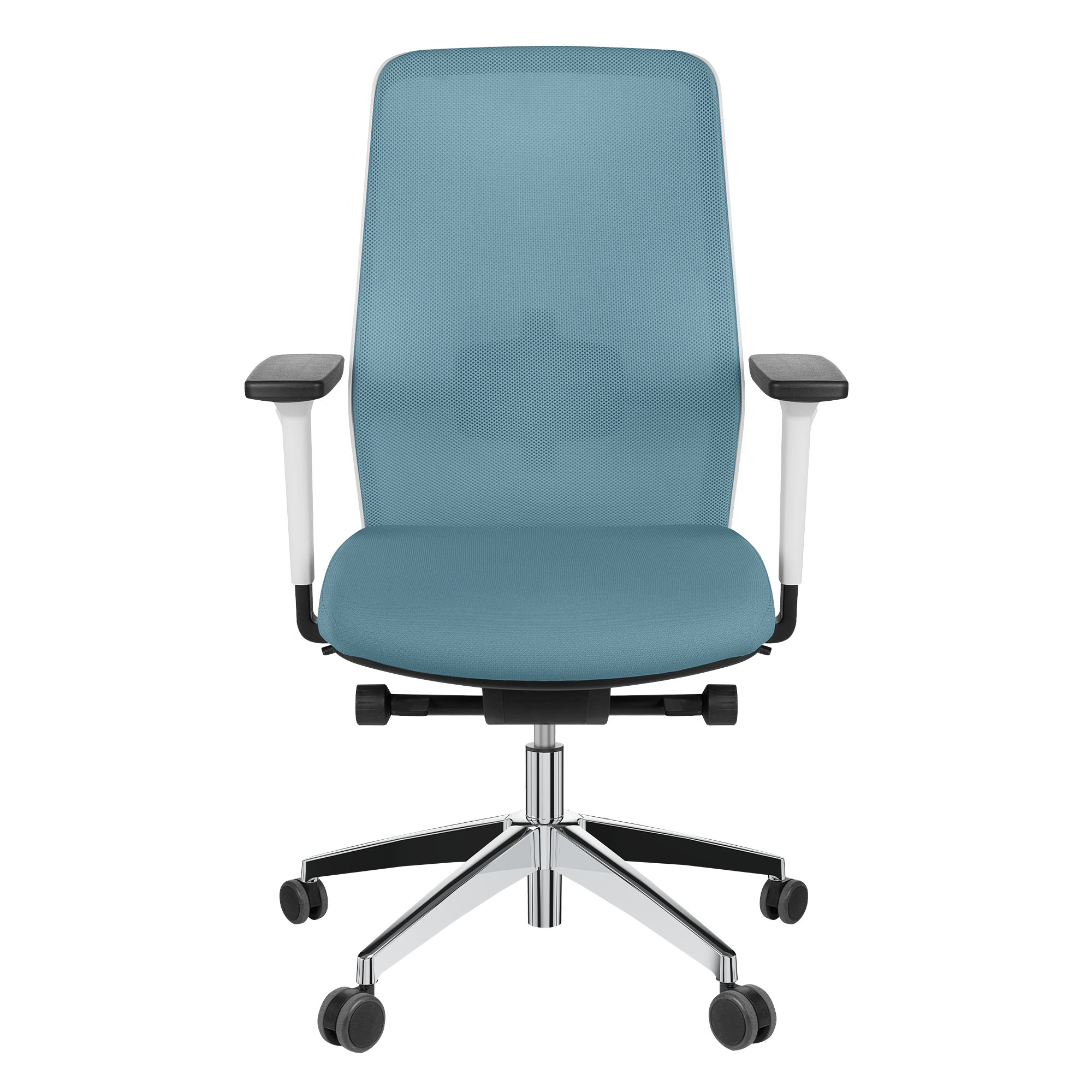 SURF Bürodrehstuhl | Synchronmechanik, 3D-Armlehnen, Himmelblau / Azurblau - 5 Main Image