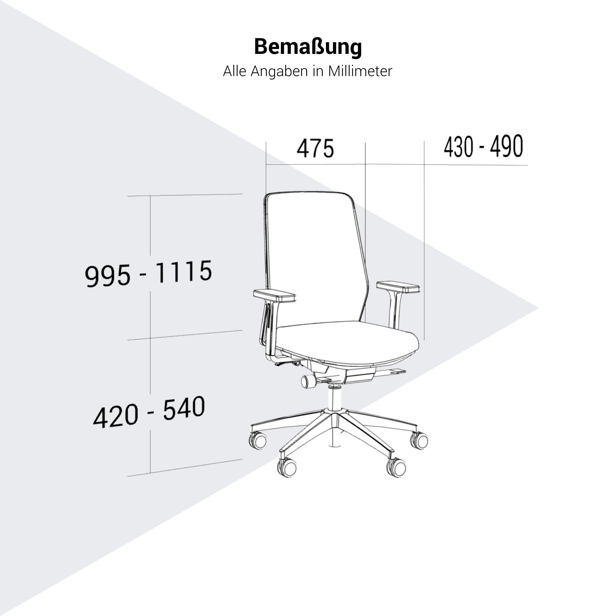 SURF office swivel chair | Synchronous mechanism, 3D armrests, sky blue / azure blue - 20 Main Image