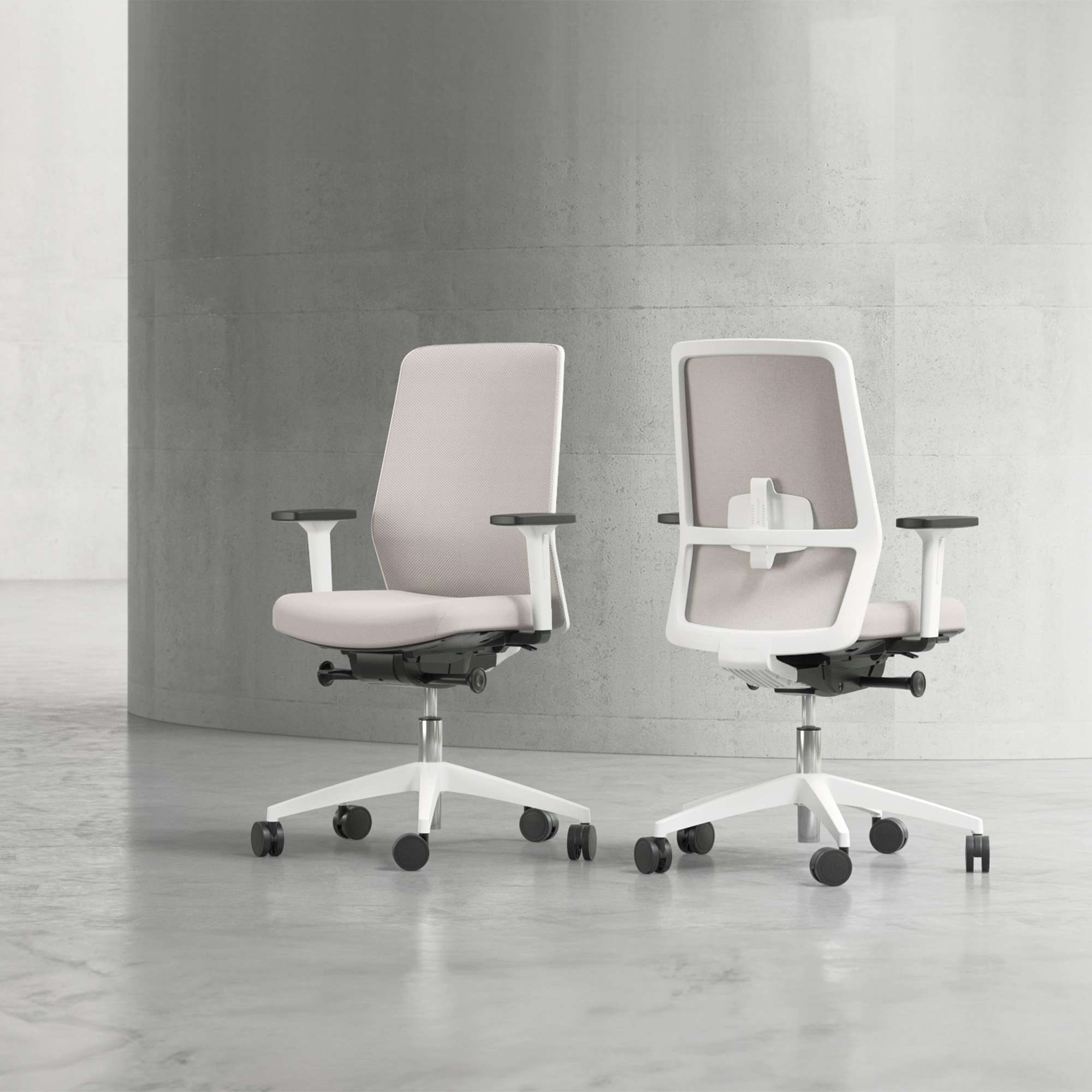 SURF office swivel chair | Synchronous mechanism, 3D armrests, sky blue / azure blue - 25 Main Image
