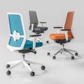 SURF office swivel chair | Synchronous mechanism, 3D armrests, sky blue / azure blue - 24 Thumbnail Image