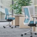 SURF office swivel chair | Synchronous mechanism, 3D armrests, sky blue / azure blue - 1 Thumbnail Image