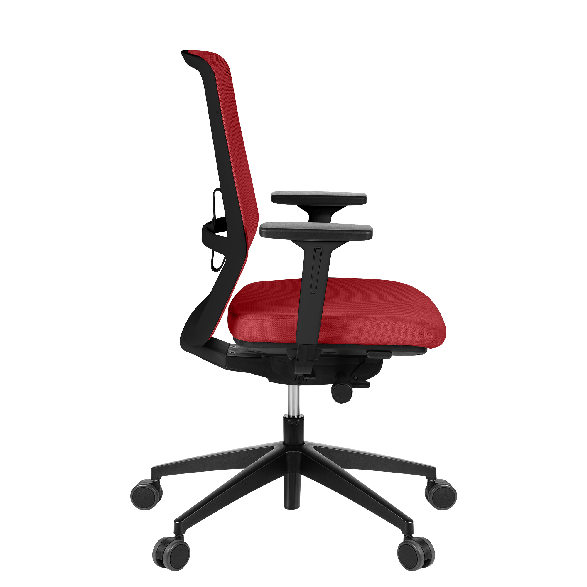 SURF Sedia oscillante per ufficio | Meccanici sincroni, braccioli 3D, rosso / rosso fuoco - 4 Main Image