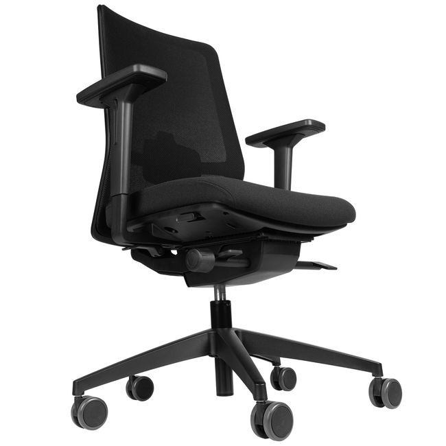 SURF Bürodrehstuhl | Synchronmechanik, 3D-Armlehnen, Rot / Feuerrot