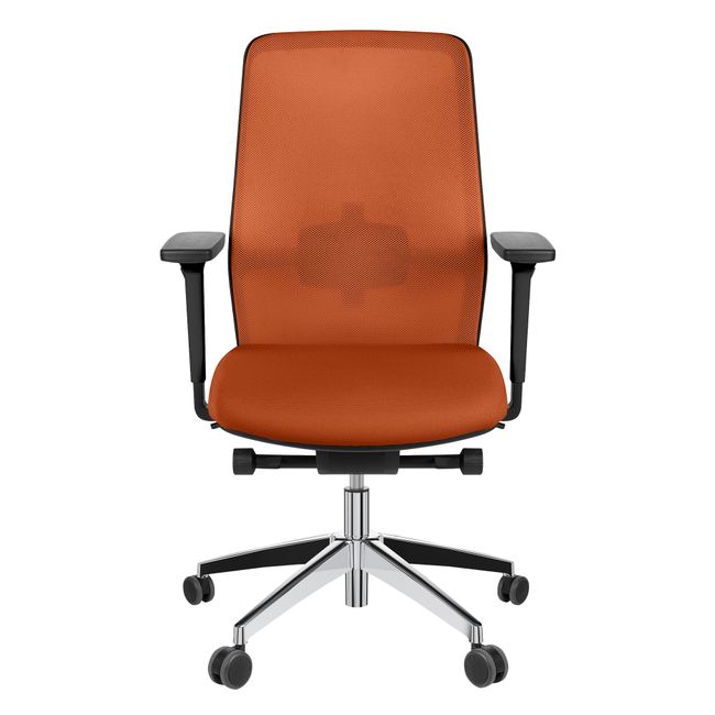 SURF Bürodrehstuhl | Synchronmechanik, 3D-Armlehnen, Orange / Gelb-Orange - 5 Main Image