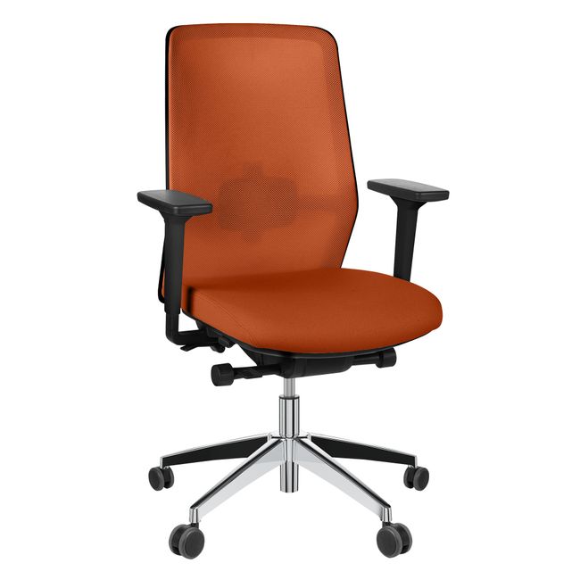 SURF Bürodrehstuhl | Synchronmechanik, 3D-Armlehnen, Orange / Gelb-Orange - 1 Main Image