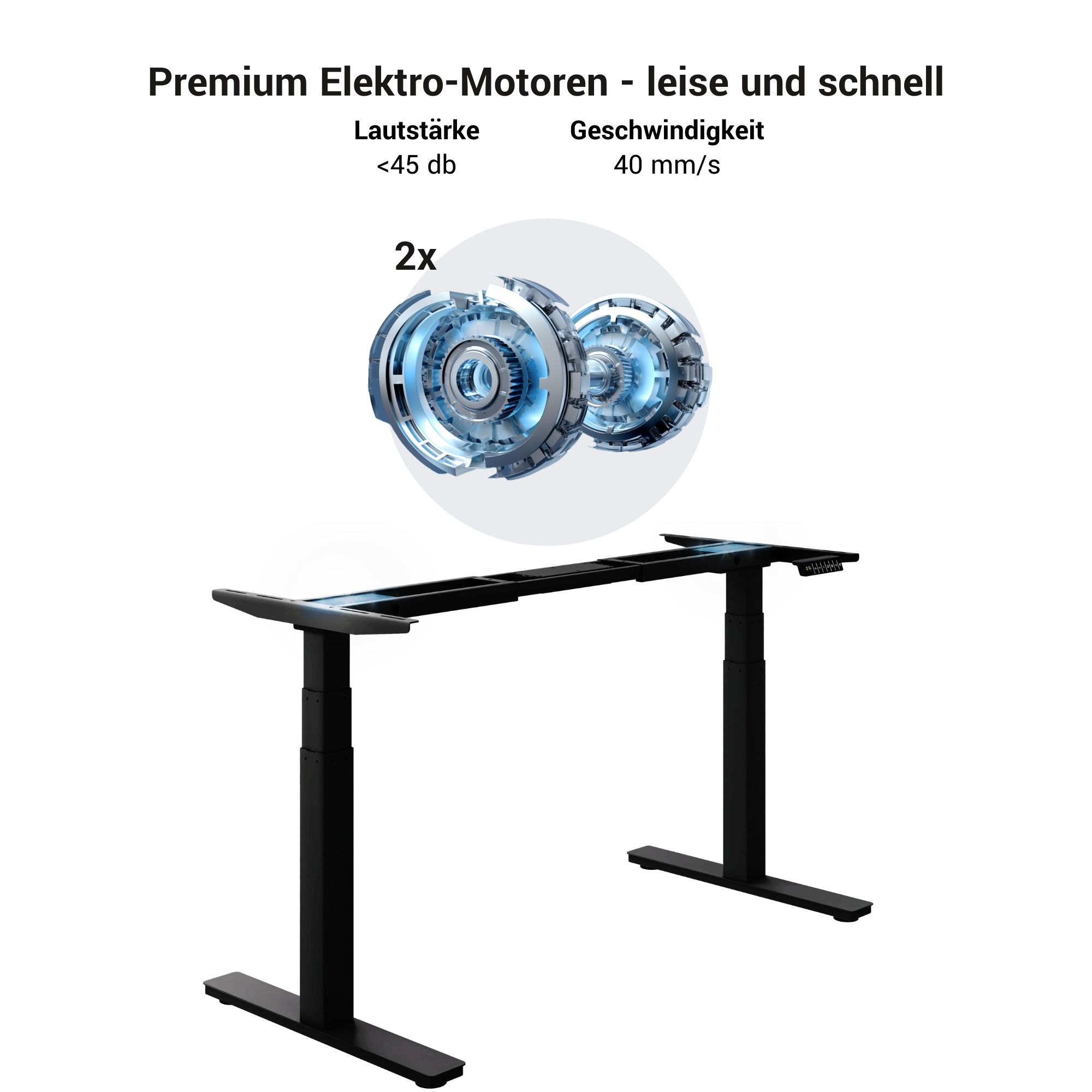 DRIVE 2-Motoren-Konferenztisch | Bootsform, 1800 - 2000 mm (6 - 8 Personen), elektrisch höhenverstellbar, Ahorn - 6 Main Image