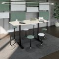 DRIVE 2-Motoren-Konferenztisch | Bootsform, 1800 - 2000 mm (6 - 8 Personen), elektrisch höhenverstellbar, Ahorn