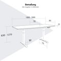 DRIVE 2-Motoren-Konferenztisch | Bootsform, 1800 - 2000 mm (6 - 8 Personen), elektrisch höhenverstellbar, Ahorn