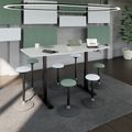DRIVE 2-Motoren-Konferenztisch | Bootsform, 1800 - 2000 mm (6 - 8 Personen), elektrisch höhenverstellbar, Perlgrau