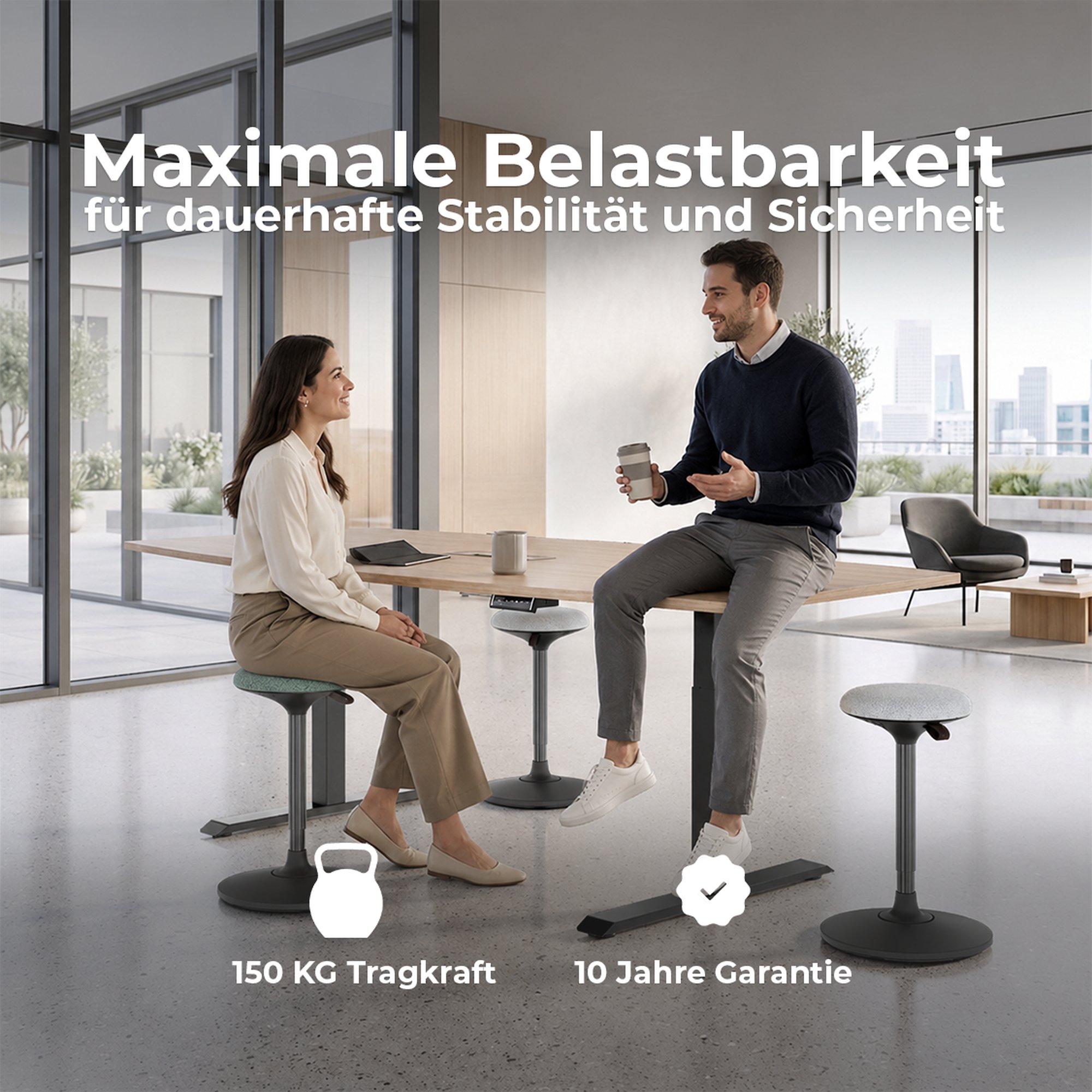 DRIVE 2-Motoren-Konferenztisch | Bootsform, 1800 - 2400 mm (6 - 10 Personen), elektrisch höhenverstellbar, Kabelklappe optional, Anthrazit - 13 Main Image