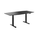 DRIVE 2-Motoren-Konferenztisch | Bootsform, 1800 - 2400 mm (6 - 10 Personen), elektrisch höhenverstellbar, Kabelklappe optional, Anthrazit