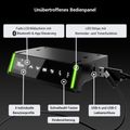 DRIVE 2-Motoren-Konferenztisch | Bootsform, 1800 - 2400 mm (6 - 10 Personen), elektrisch höhenverstellbar, Kabelklappe optional, Anthrazit