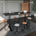 DRIVE 2-Motoren-Konferenztisch | Bootsform, 1800 - 2400 mm (6 - 10 Personen), elektrisch höhenverstellbar, Kabelklappe optional, Anthrazit