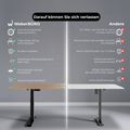 DRIVE 2-Motoren-Konferenztisch | Bootsform, 1800 - 2400 mm (6 - 10 Personen), elektrisch höhenverstellbar, Kabelklappe optional, Anthrazit