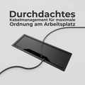 DRIVE 2-Motoren-Konferenztisch | Bootsform, 1800 - 2400 mm (6 - 10 Personen), elektrisch höhenverstellbar, Kabelklappe optional, Anthrazit