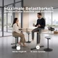 DRIVE 2-Motoren-Konferenztisch | Bootsform, 1800 - 2400 mm (6 - 10 Personen), elektrisch höhenverstellbar, Kabelklappe optional, Anthrazit