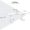 DRIVE 2 motor conference table | Boat shape, 1800 - 2400 mm (6 - 10 people), electrically height adjustable, cable flap optional, amber oak - 13 Thumbnail Image