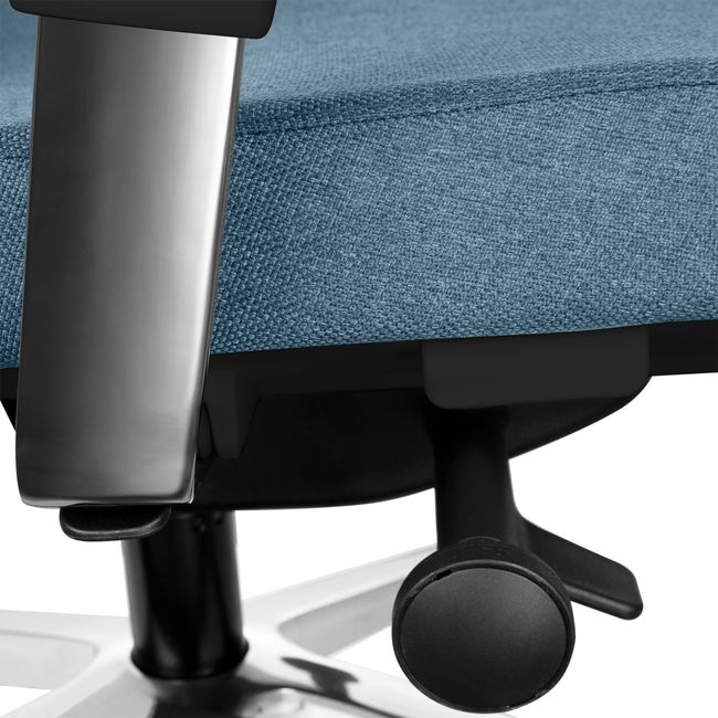 FILO 2.0 Bürodrehstuhl mit Kopfstütze | Lordosenstütze, Netzrücken, Blau